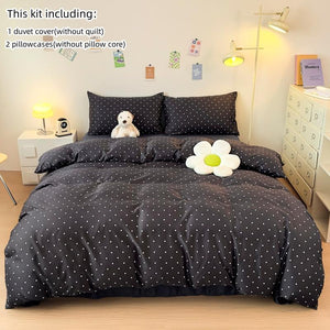 Polka Dot Pattern Bedding Set, 3 Counts/Set Including Duvet Cover & Pillowcase without Filler, Comfortable Soft Breathable Bedding for Home Bedroom, Soft Durable Material