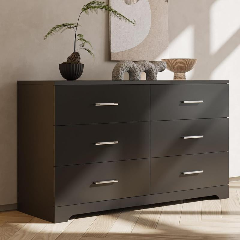 Karl Home White Dresser for Bedroom, Wood 8 Drawer Dresser Chest of Drawers, 55 Inch Dresser Bedroom Furniture, Large Dresser Storage Chest with Deep Drawers, TV Stand, 55.1" X 15.7" X 31.5"