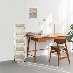 5-Tier Rolling Storage Cart,Mobile Organizer with Wheels for Living Room, Beauty & Personal Care Supplies Organization System,Bedside Cart,Utility Cart,Book Cart,Rolly Cart,Baby Cart Organizer,Storage Cabinet,Kitchen Organizers and Storage
