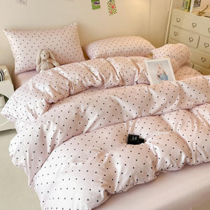 Polka Dot Pattern Bedding Set, 3 Counts/Set Including Duvet Cover & Pillowcase without Filler, Comfortable Soft Breathable Bedding for Home Bedroom, Soft Durable Material