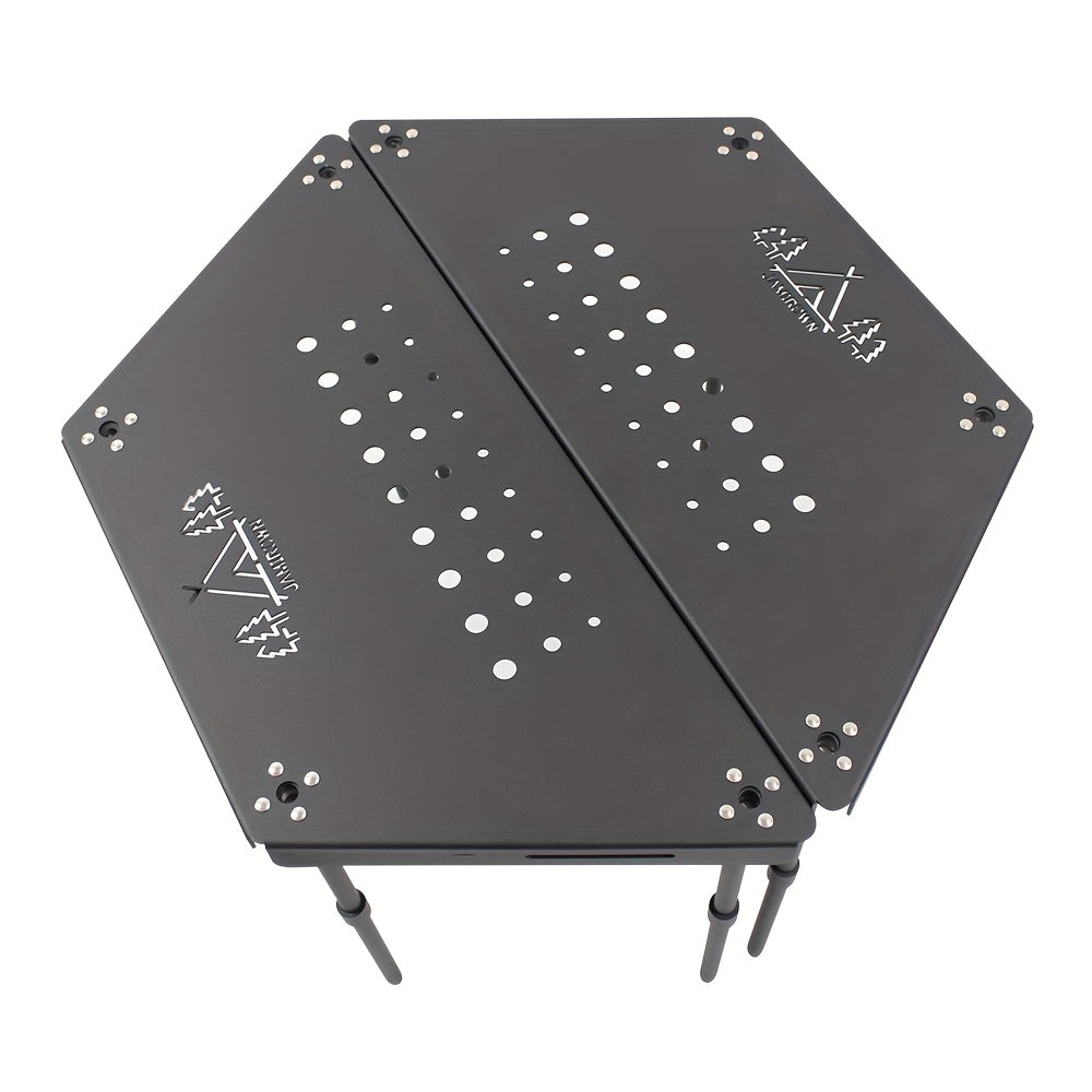 Aluminum Camping Table Non-Folding Hexagonal-1