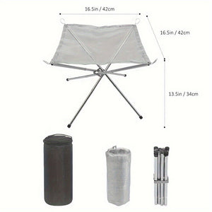 Outdoor Folding Stainless Steel Fire Pit Rack-1