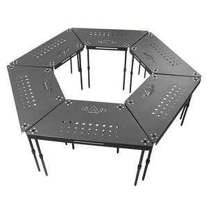 Aluminum Camping Table Non-Folding Hexagonal-0