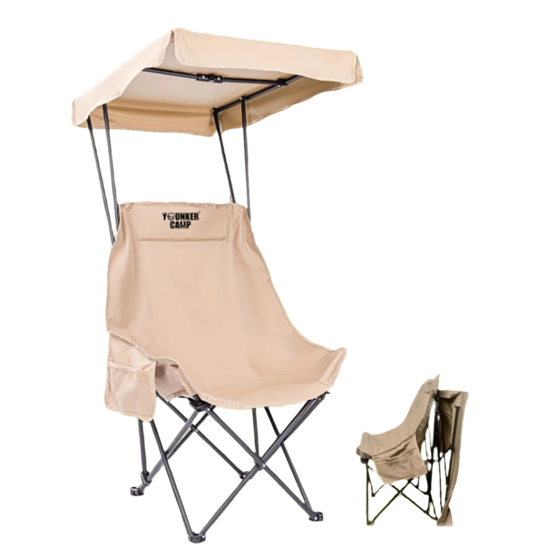 Foldable Camping Chair with Sunshade-0