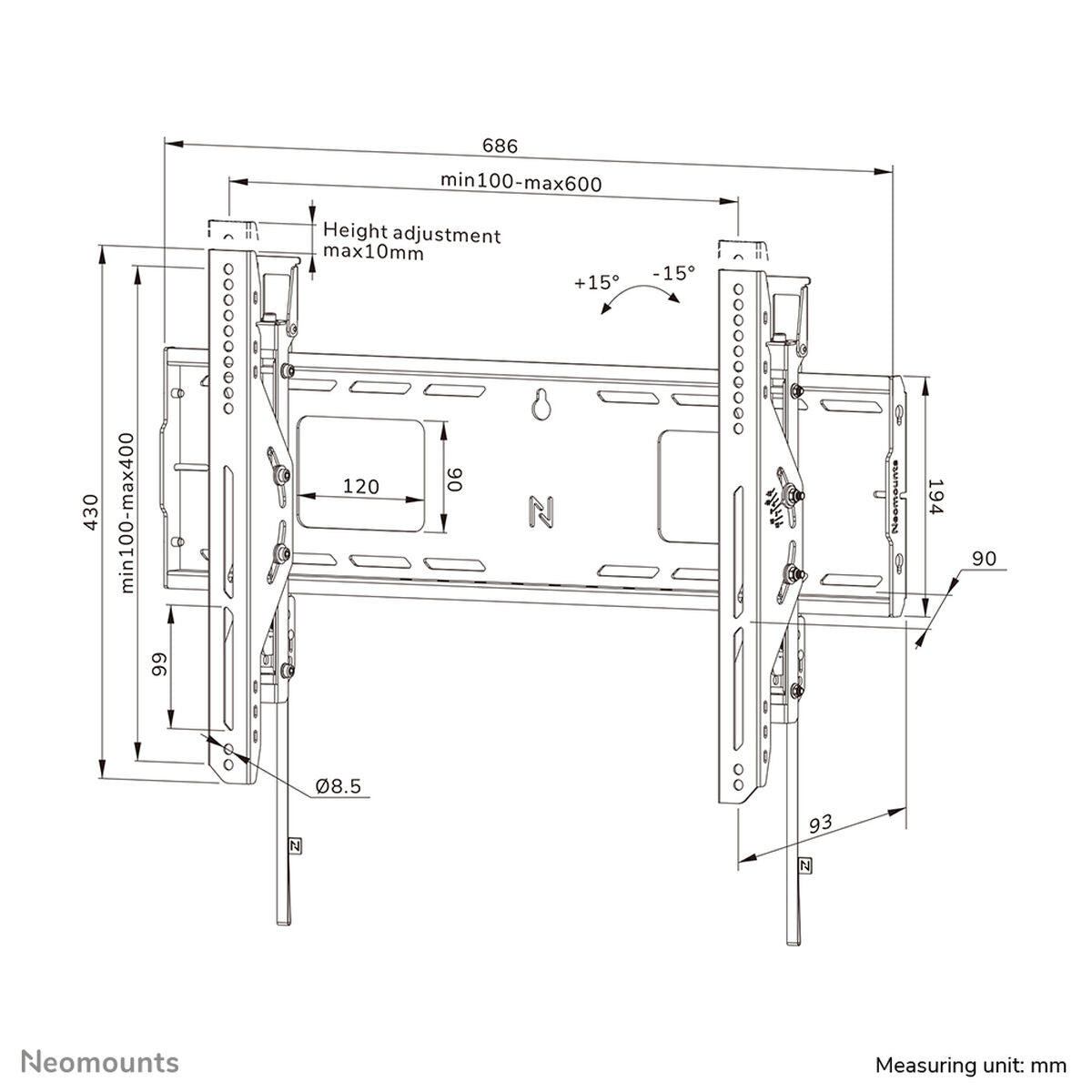 TV Mount Neomounts WL35-750BL16 42" 86"-11