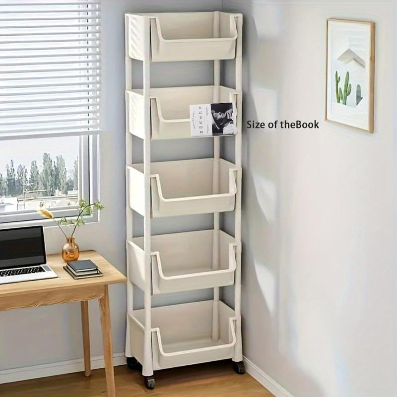 5-Tier Rolling Storage Cart,Mobile Organizer with Wheels for Living Room, Beauty & Personal Care Supplies Organization System,Bedside Cart,Utility Cart,Book Cart,Rolly Cart,Baby Cart Organizer,Storage Cabinet,Kitchen Organizers and Storage