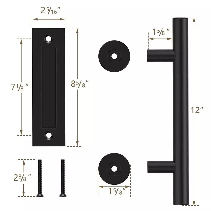 12-Inch Sliding Barn Door Handle Pull-3