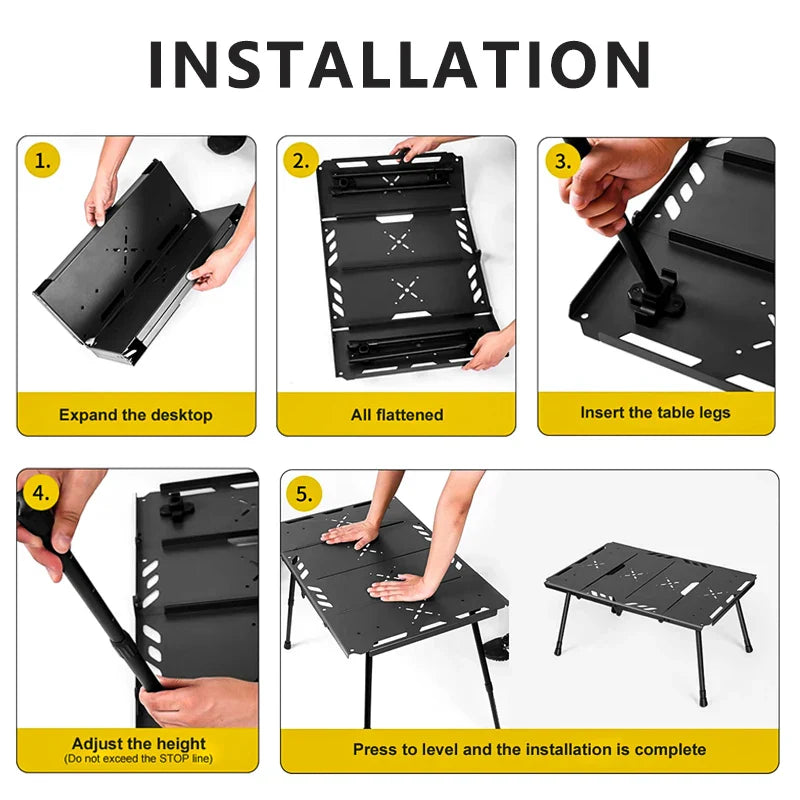 Tactical Folding Camping IGT-Compatible Table Black-4