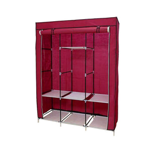 Mobilna szafa do ubrań 130x45x170 cm-bordowa-0