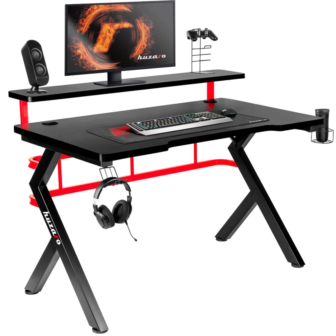 Biurko Huzaro Hero 5.0 Czerwone 120 cmx60 cm (HZ-HERO 5.0 RED)-0