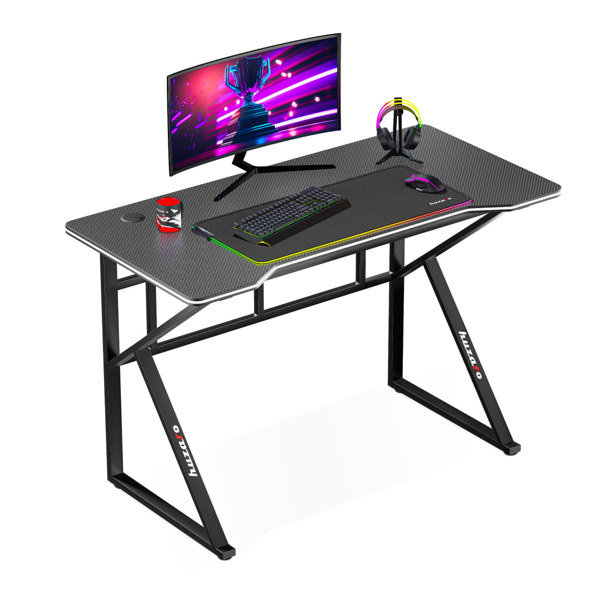 Biurko Huzaro Huzaro Hero 1.6 Czarne 120 cmx60 cm (HZ-HERO 1.6 BLACK)-0