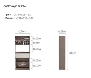 Cappuccino Taupe Dining Cabinet Pantry-2
