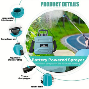 Electric Garden Watering Sprayer with Nozzles (8L)-2