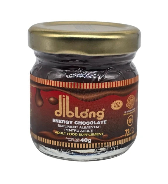 Ciocolată tartinabilă afrodisiac premium concentrat DIBLONG ENERGY CHOCOLATE for MEN, pentru potenta, erectie, impotriva ejacularii, 100% natural, 40g