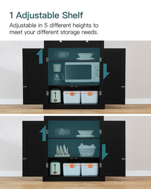 Fabiula 72‘ Kitchen Pantry Cabinet with 4 Doors & Drawer Adjustable Shelves Food Pantry for Dining Room, Living Room or Entryway White Farmhouse Furniture