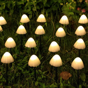 Solar Lights String Mushroom Lawn Fairy Lights LED Solar Lamps Outdoor for Garden Patio Terrace Path Landscape Decoration Lamps