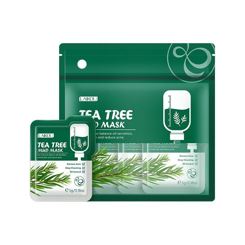 LAIKOU Mască cu Argilă și Tea Tree – 5g, Curățare Profundă și Îngrijire Facială